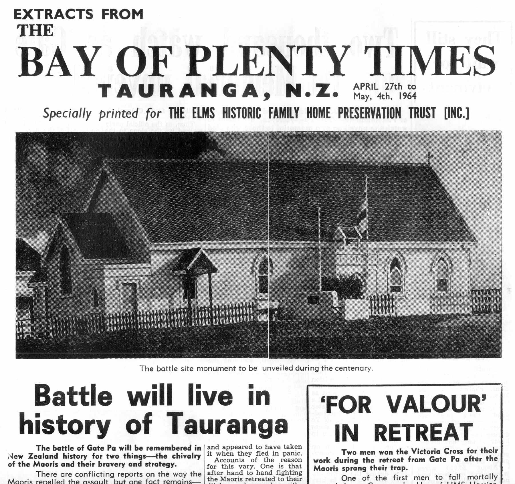 Newspaper Extracts, Battle of Gate Pa HC189/1-34